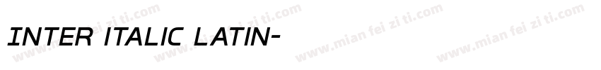 Inter italic latin字体转换